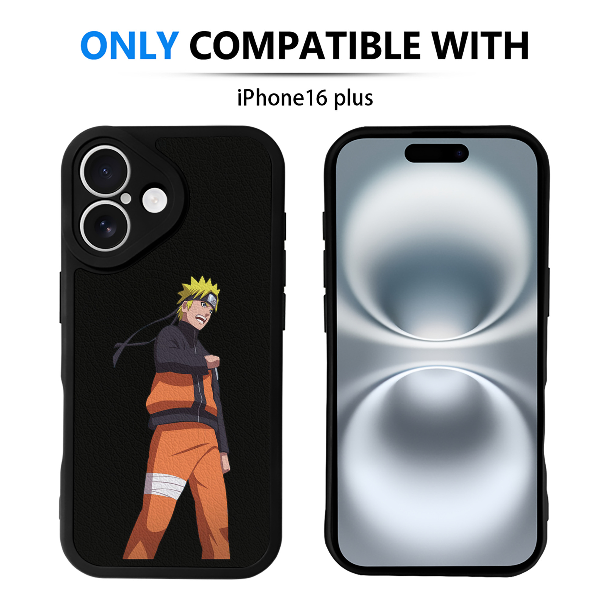 （画像用） NARUTO -ナルト- うずまき ナルト Uzumaki Naruto 【iPhone 16シリーズ対応】シリコンスマホケース（レザー調） 材質：シリコン